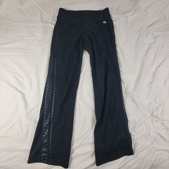 Nike Womens Small Black Wide Legs Workout Jogging Pants Leggings Training - Picture 1 of 11